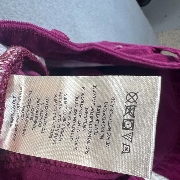 Anthropologie Pilcro High-Rise Skinny Corduroy Pants Womens 28 Purple NWT - Picture 10 of 11